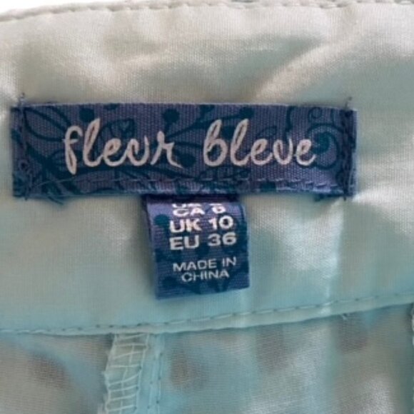 Fleur Bleue Blue Eyelet Shorts 6 - Picture 2 of 3
